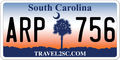 SC license plate ARP756