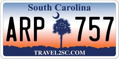 SC license plate ARP757