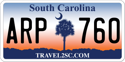 SC license plate ARP760