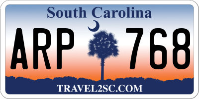 SC license plate ARP768