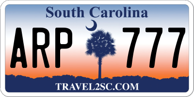 SC license plate ARP777