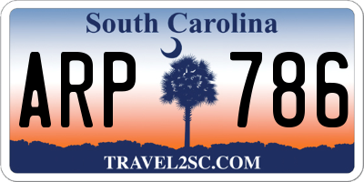 SC license plate ARP786