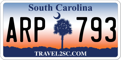 SC license plate ARP793