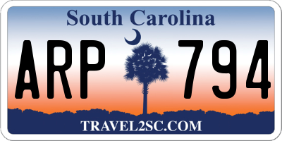 SC license plate ARP794