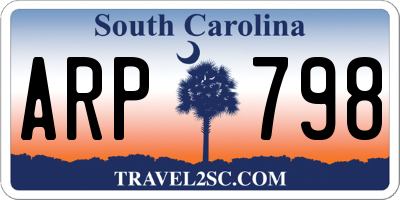 SC license plate ARP798