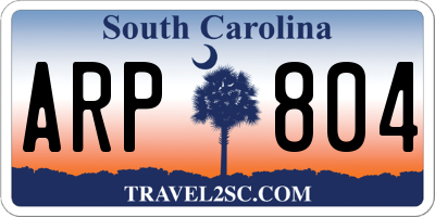 SC license plate ARP804