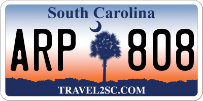 SC license plate ARP808