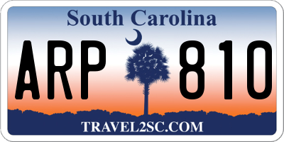 SC license plate ARP810
