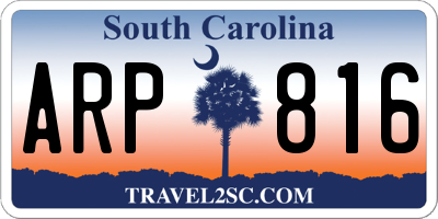 SC license plate ARP816