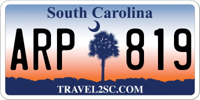 SC license plate ARP819