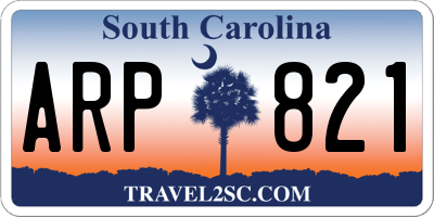 SC license plate ARP821