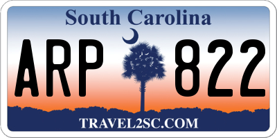 SC license plate ARP822
