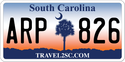 SC license plate ARP826