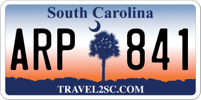 SC license plate ARP841