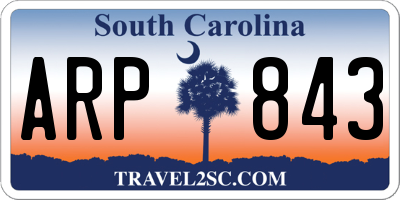 SC license plate ARP843