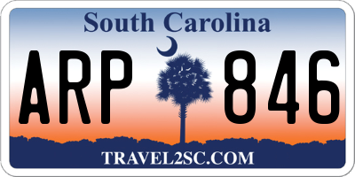 SC license plate ARP846
