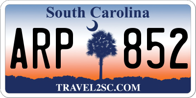 SC license plate ARP852