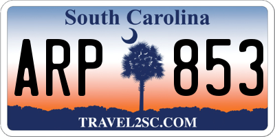 SC license plate ARP853