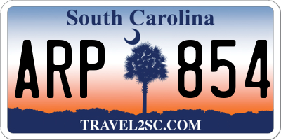 SC license plate ARP854