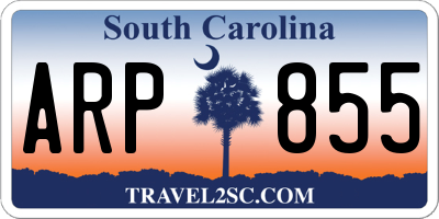 SC license plate ARP855