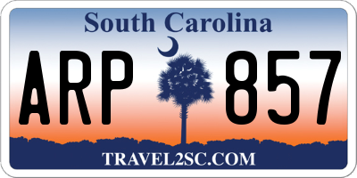 SC license plate ARP857