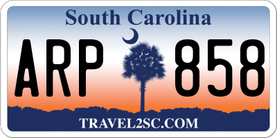 SC license plate ARP858