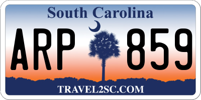 SC license plate ARP859