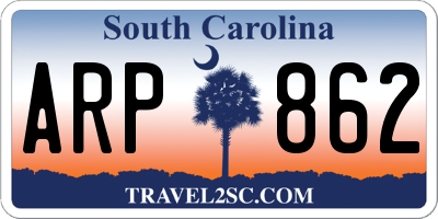 SC license plate ARP862