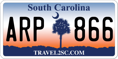 SC license plate ARP866