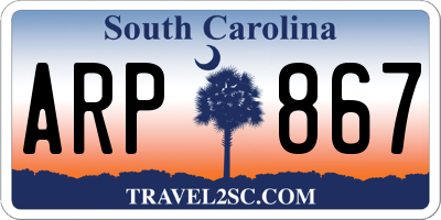 SC license plate ARP867