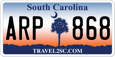 SC license plate ARP868