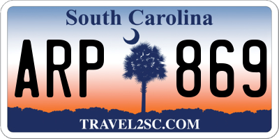 SC license plate ARP869