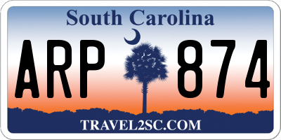 SC license plate ARP874