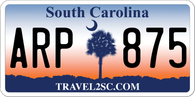SC license plate ARP875