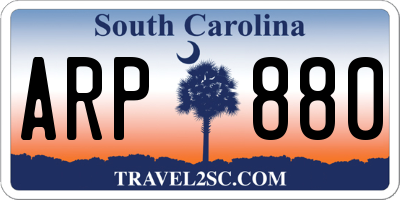 SC license plate ARP880