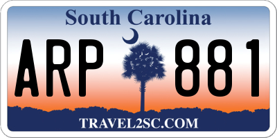 SC license plate ARP881