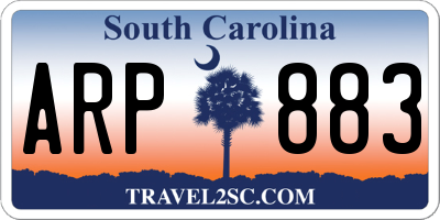SC license plate ARP883