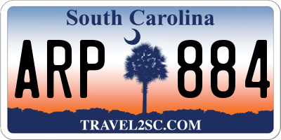 SC license plate ARP884