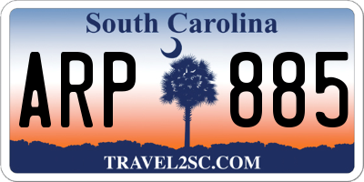 SC license plate ARP885