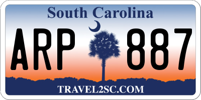 SC license plate ARP887