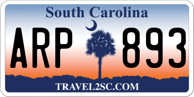 SC license plate ARP893
