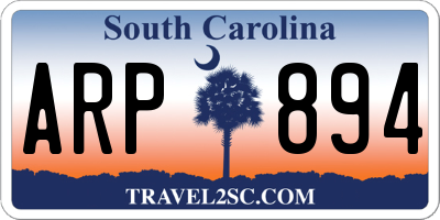 SC license plate ARP894