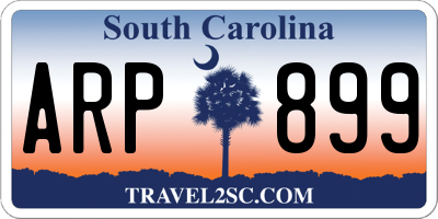 SC license plate ARP899