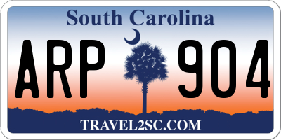 SC license plate ARP904