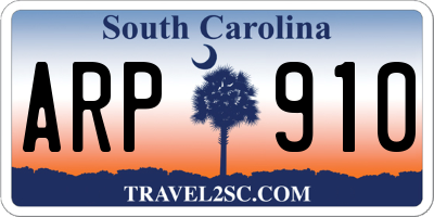 SC license plate ARP910