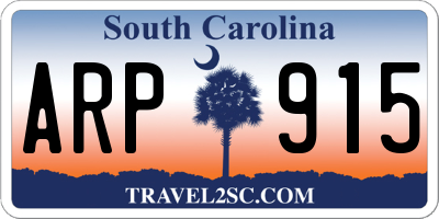 SC license plate ARP915