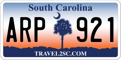 SC license plate ARP921