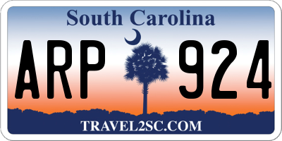 SC license plate ARP924