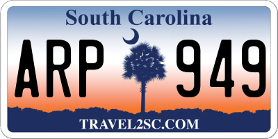 SC license plate ARP949
