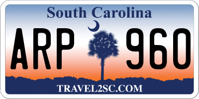 SC license plate ARP960